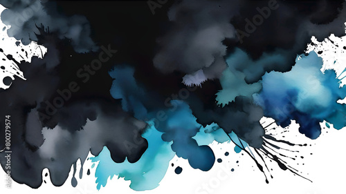  Watercolor paint splash, blotch background with bleed wash and bloom. Blobs of paint, nostalgic watercolor paper texture. Beautiful trendy  impressionist background. 