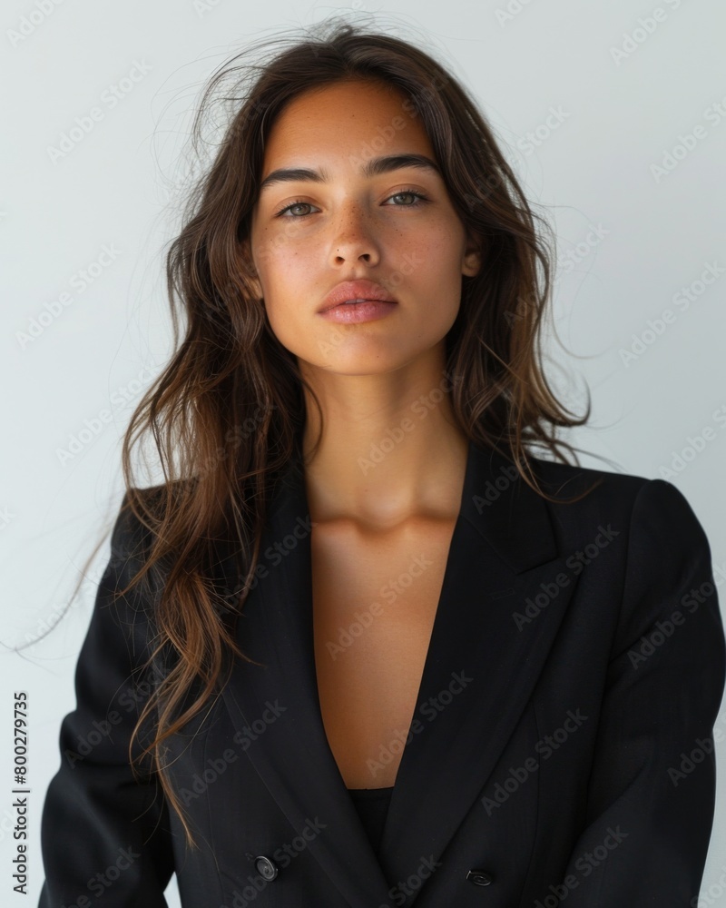 Determined Businesswoman in Studiowhite background
Determined Businesswoman in Studiowhite background