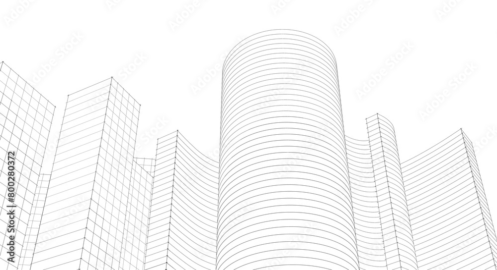 Fototapeta premium ​​abstract architecture 3d illustration background