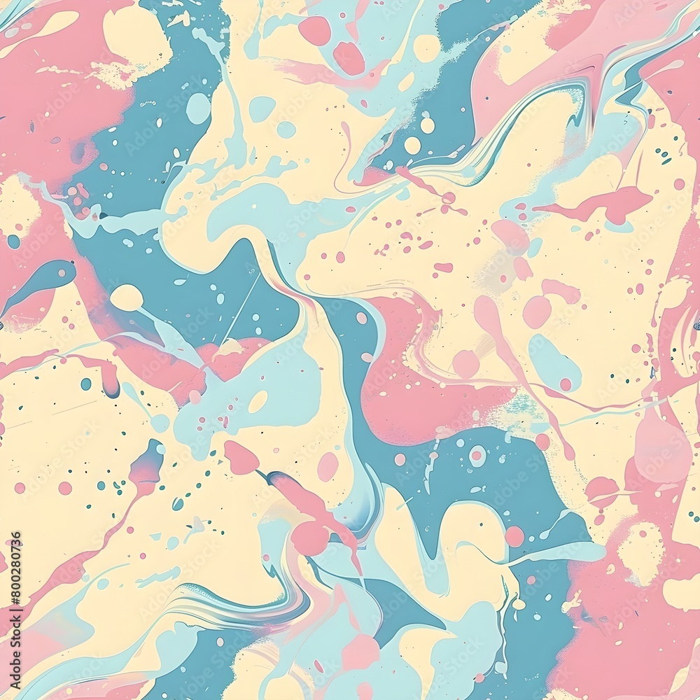 Obraz premium Brush abstract watercolor background with seamless pattern.