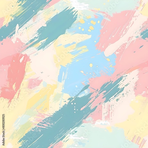 Brush abstract watercolor background with seamless pattern.