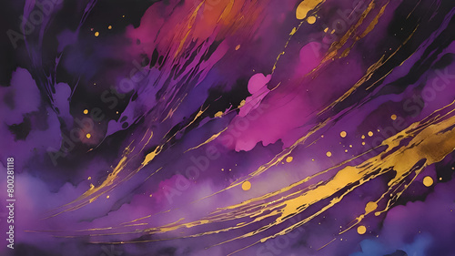  Watercolor paint splash, blotch background with bleed wash and bloom. Blobs of paint, nostalgic watercolor paper texture. Beautiful trendy  impressionist background. 