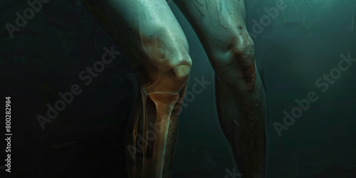 Femoral Shaft Fracture: The Leg Pain and Swelling - A person with a visibly swollen or misshapen thigh area, holding their leg and showing signs of intense pain