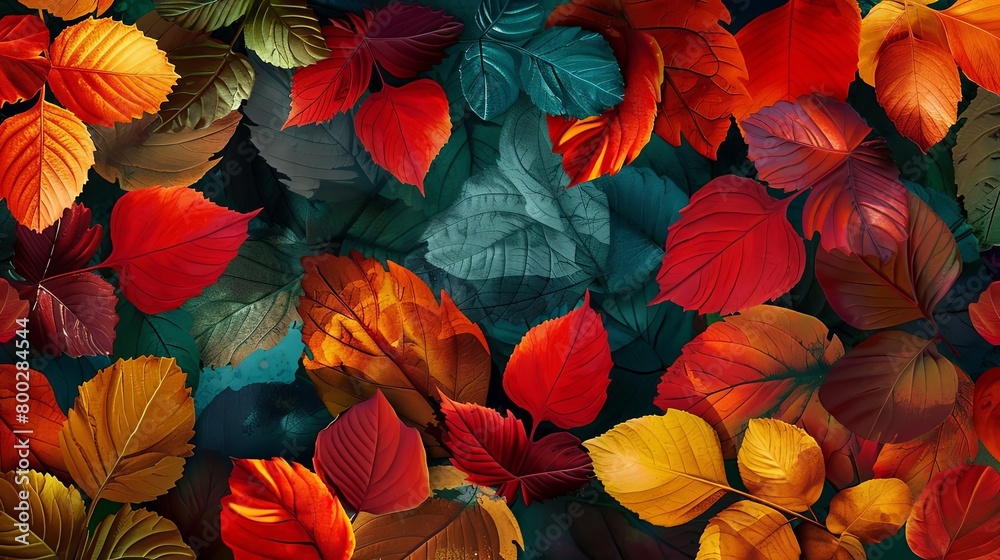 abstract autumn leaves