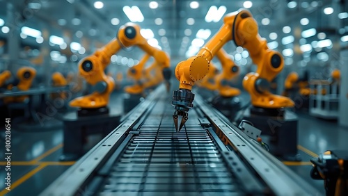 Wallpaper Mural Utilizing Automated Robotic Arms in Modern Factories for Enhanced Production Efficiency. Concept Smart Manufacturing, Robotics in Production, Factory Automation, Enhanced Productivity Torontodigital.ca