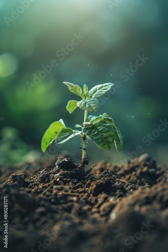 A sprout emerging from the ground Generative AI