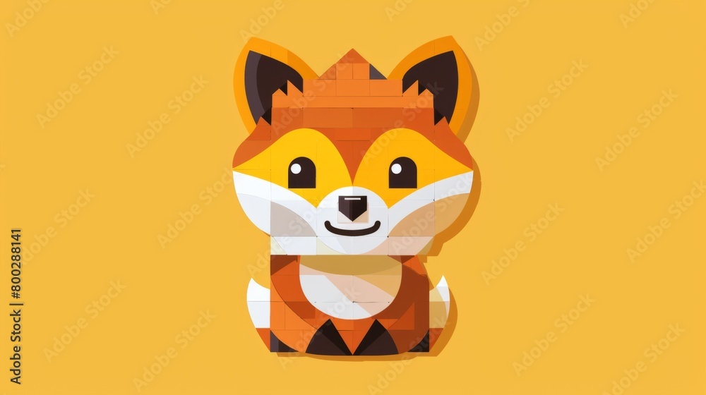 happy animal flat vector generative ai happy animal flat vector generative ai