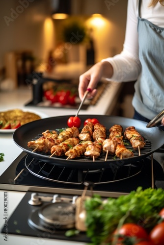 woman cooking in the kitchen Generative AI