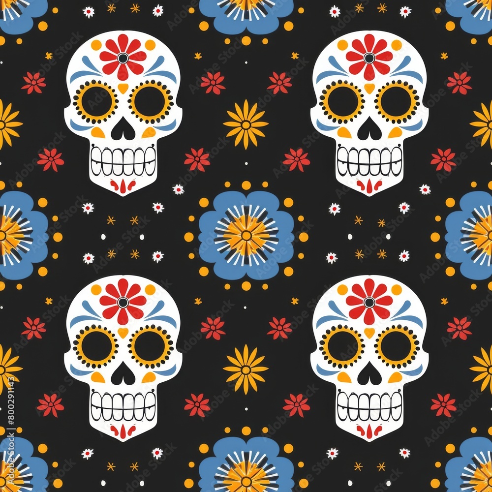 Simple Seamless Dia de los Muertos Pattern
Simple Seamless Dia de los Muertos Pattern