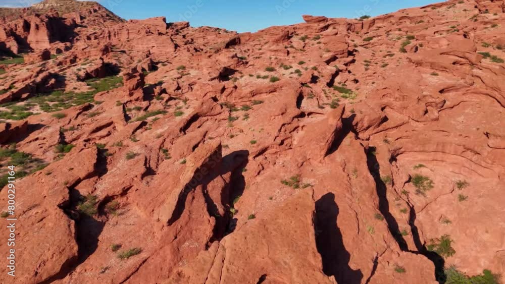 extraordinary canyon landscape in the Andes, Argentina in Salta Province