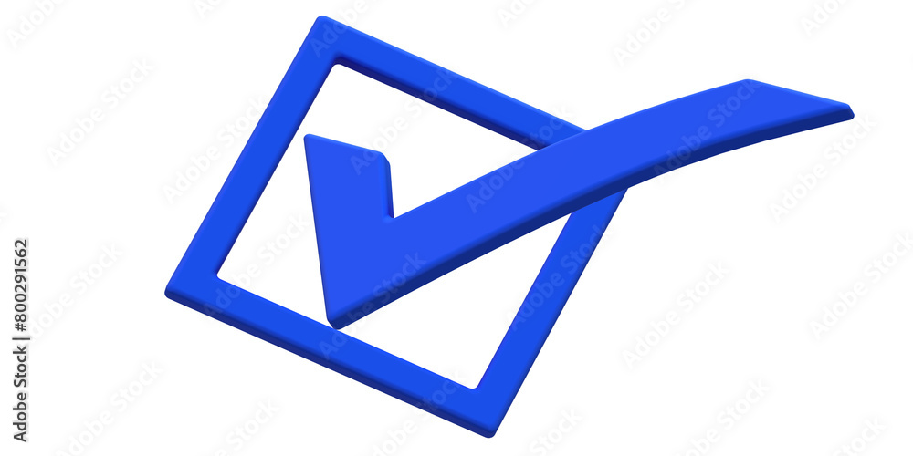 3D Tick Symbol on a Transparent Background 3D Tick Symbol on a Transparent Background