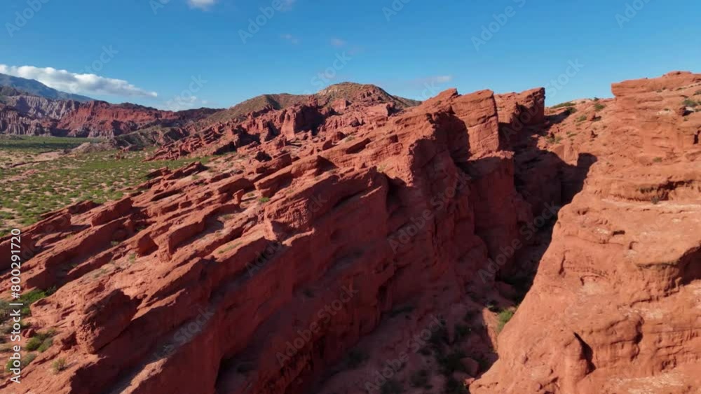 extraordinary canyon landscape in the Andes, Argentina in Salta Province
