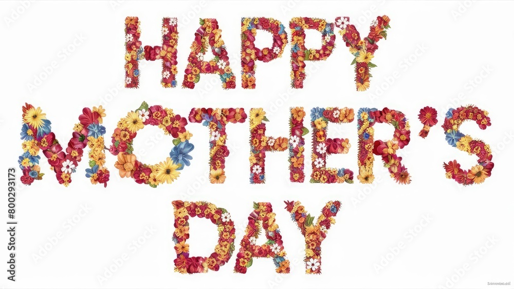 happy mother day card with flowers decoration happy mother day card with flowers decoration