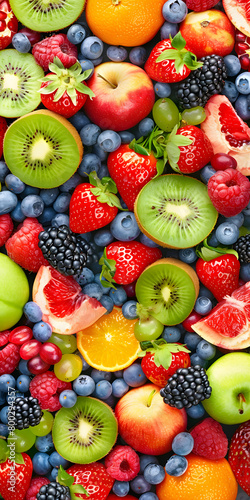 Prato de Frutas Frescas e Coloridas