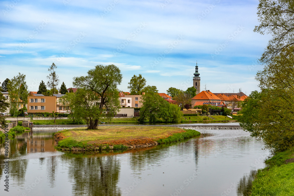 City Sobeslav and Luznice river in southern Bohemia.