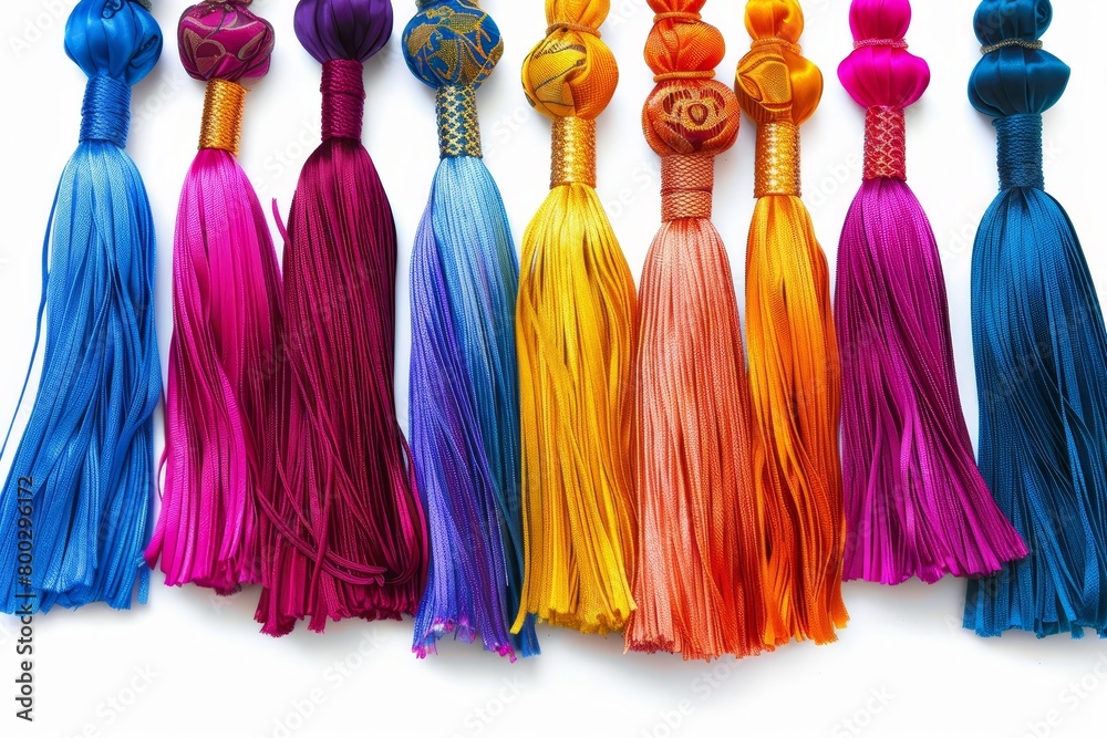 custom made wallpaper toronto digitalSilk tassels isolated on white background for graphic design ideas