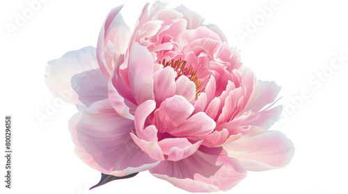 pink peony on a white background, illustration, flower, floristry, plant, nature, ornament, delicate, design, garden, spring, summer, bloom, petals, love, beauty, lush, luxurious