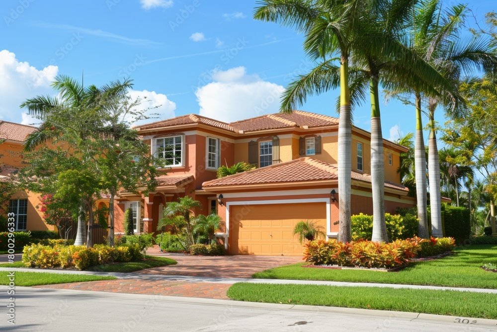 Single family house on a sunny day Single family house on a sunny day