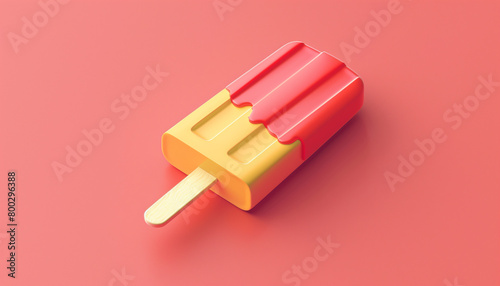 Yellow and red popsicle