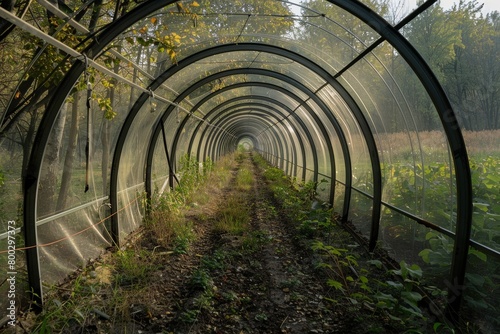 Small polytunnel in Narew River Valley Poland photo