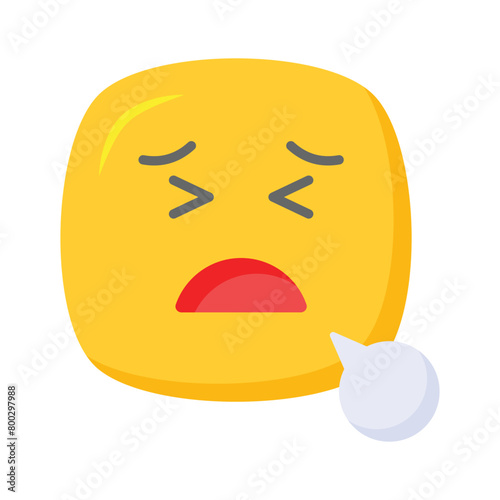 Unique and premium vector of tired emoji, editable icon