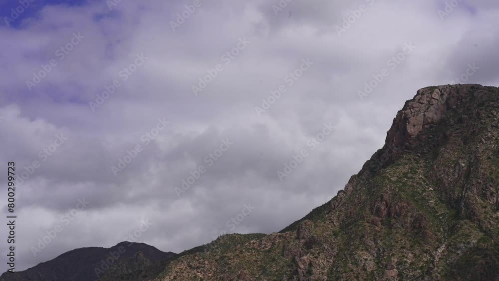 Cloudscape of the mountains in the city of Cafayate, Salta province, Argentina. 4k time lapse