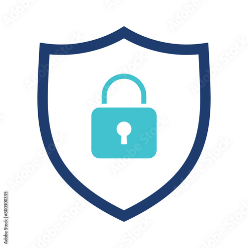 Cyber Security Shield With Padlock