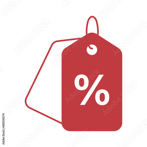 Discount Tag Red Glyph Style