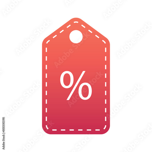 Discount Tag Red Gradient Style