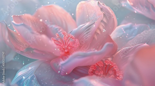 Ethereal Blooms  Close-ups depict wildflower petals in serene beauty  an ethereal vision of calm