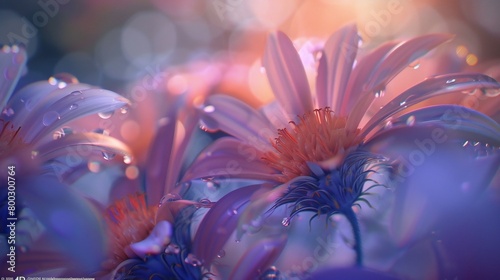 Ethereal Blooms  Close-ups depict wildflower petals in serene beauty  an ethereal vision of calm