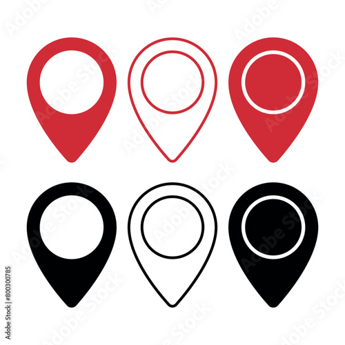 Location Pin Multiple Styles Set