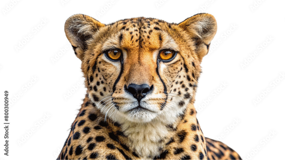 Fototapeta premium Cheetah animal in, isolated on Transparent background.