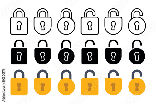 Padlocks Multiple Styles Set
