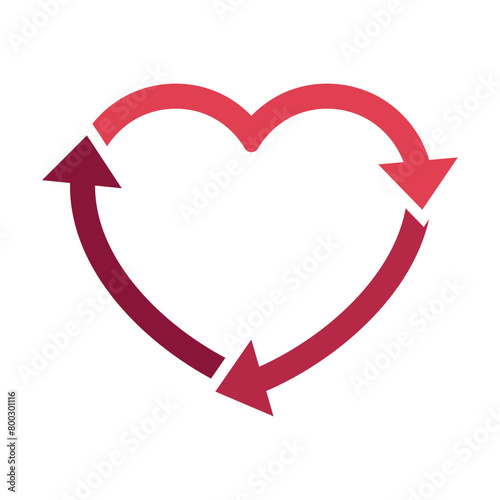 Recycle Arrows Heart Shape