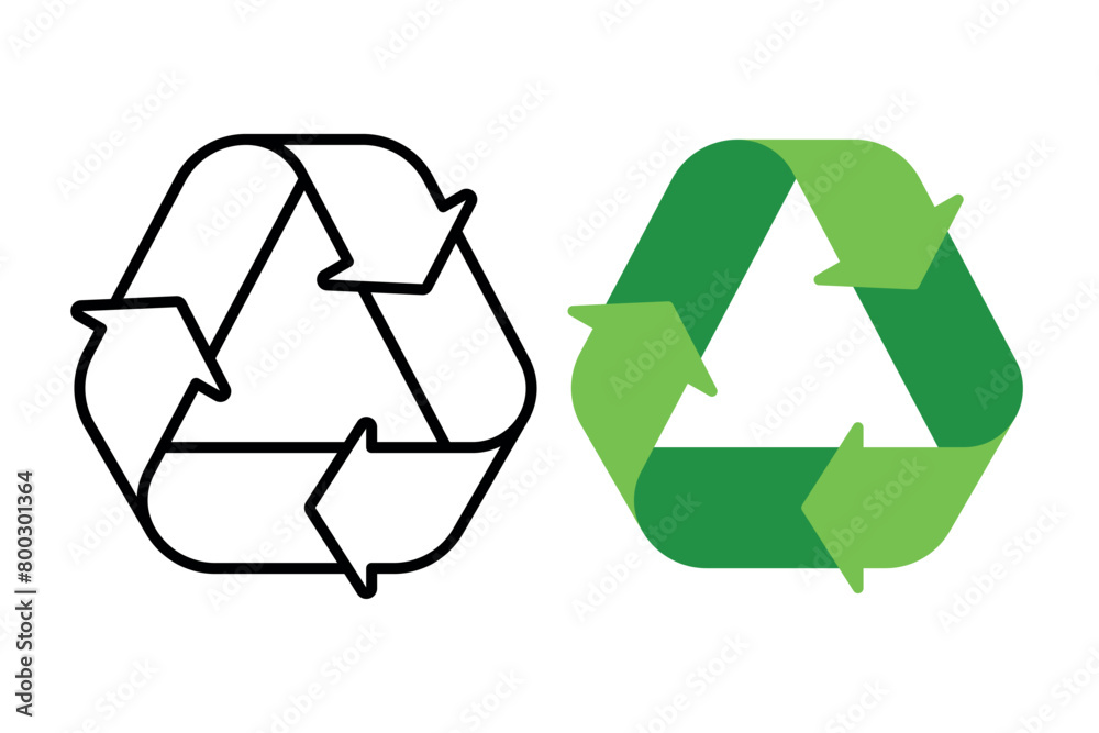 Obraz premium Recycle Sign Overlapping