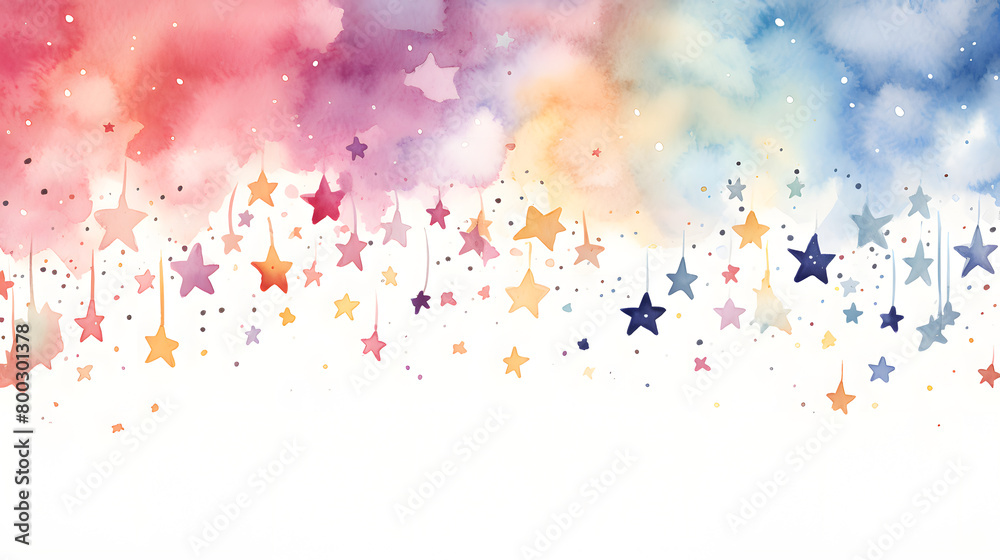 Digital vintage watercolor stars abstract graphic poster web page PPT background