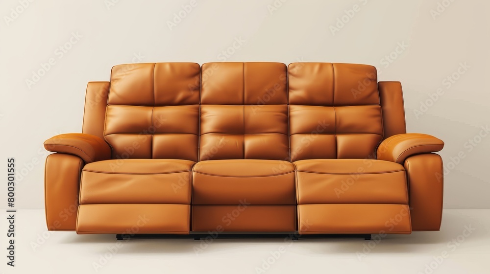 Reclining Sofa Comfort: An illustration showcasing the comfort of a reclining sofa
