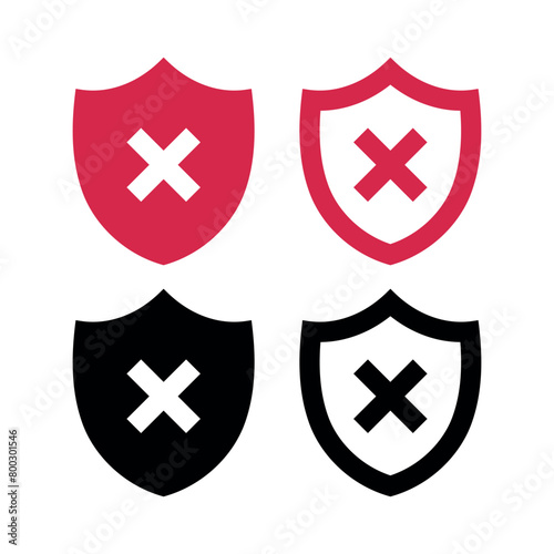 Shield Cross Red And Black Set