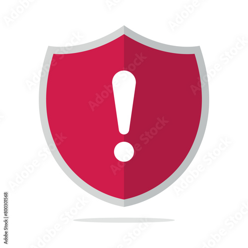 Shield Error Warning Half Shadow