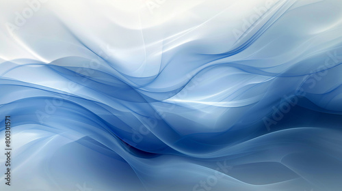 Abstract blue and white background with smooth lines, elegant curves-Enhanced-SR