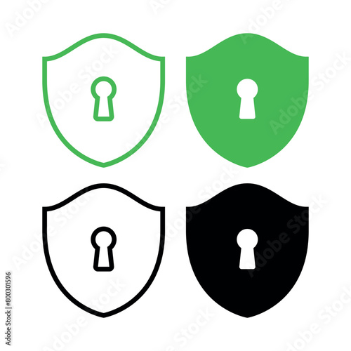 Shield Lock Green And Black Set