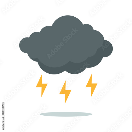 Storm Cloud Flat Style