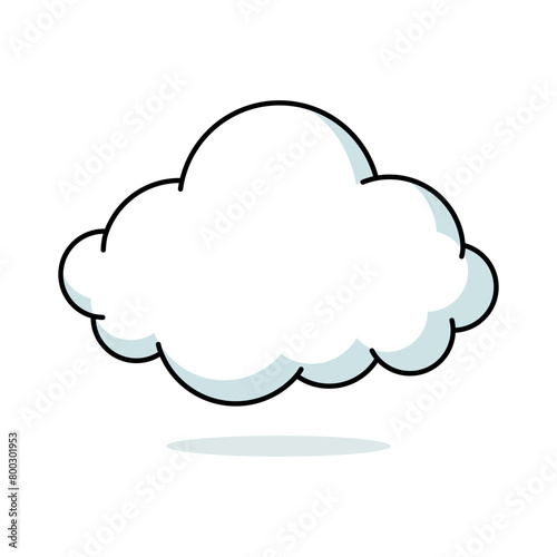 White Cloud Filled Outline