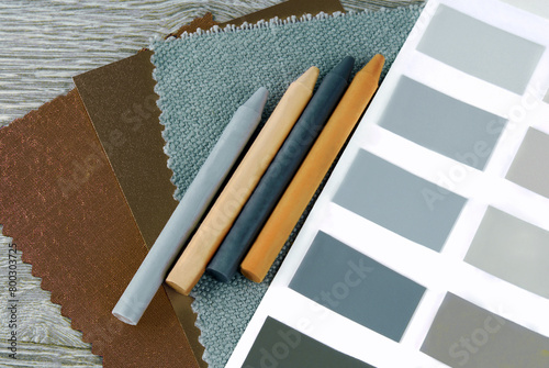 close up of the color choice ideas for interior photo