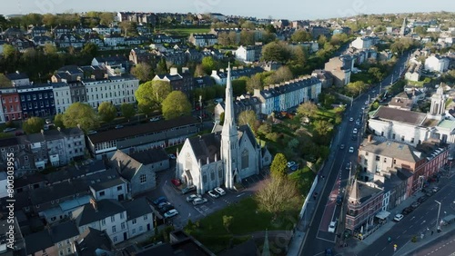 Trinity Presbyterian Church McCurtain Street Cork City Ireland Aerial view 4K photo