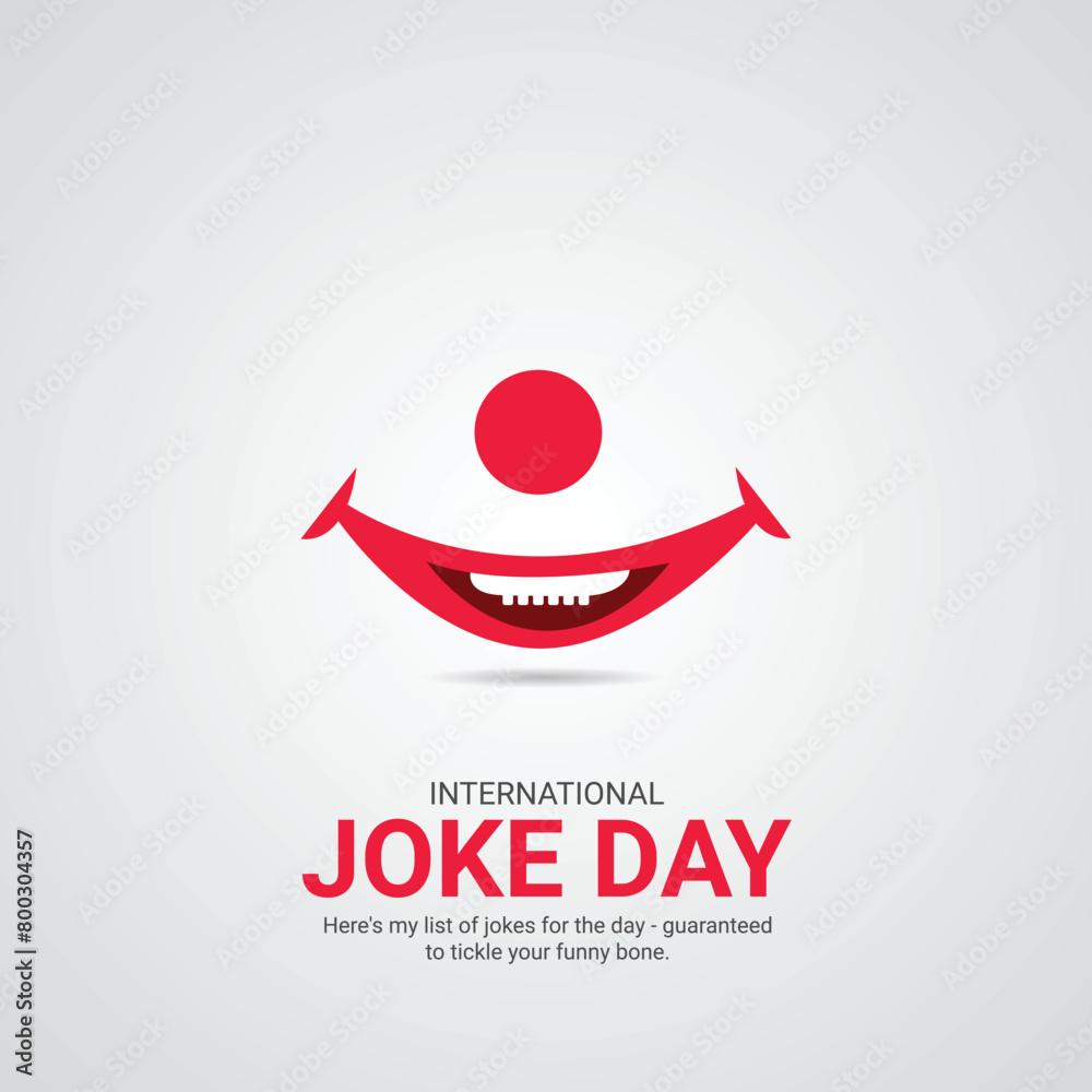 Obraz premium International Joke Day.International Joke Day creative ads. july 1, vector, 3d ilustration