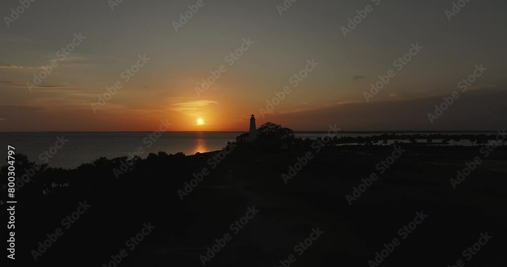 Sunset view of St. Marks lighthouse Sunset view of St. Marks lighthouse