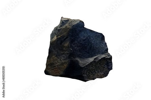 Hornfels metamorphic rock specimen isolated on white background.
