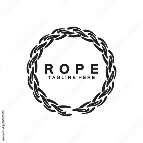 Round circle rope icon symbol Vector isolated on white background.
